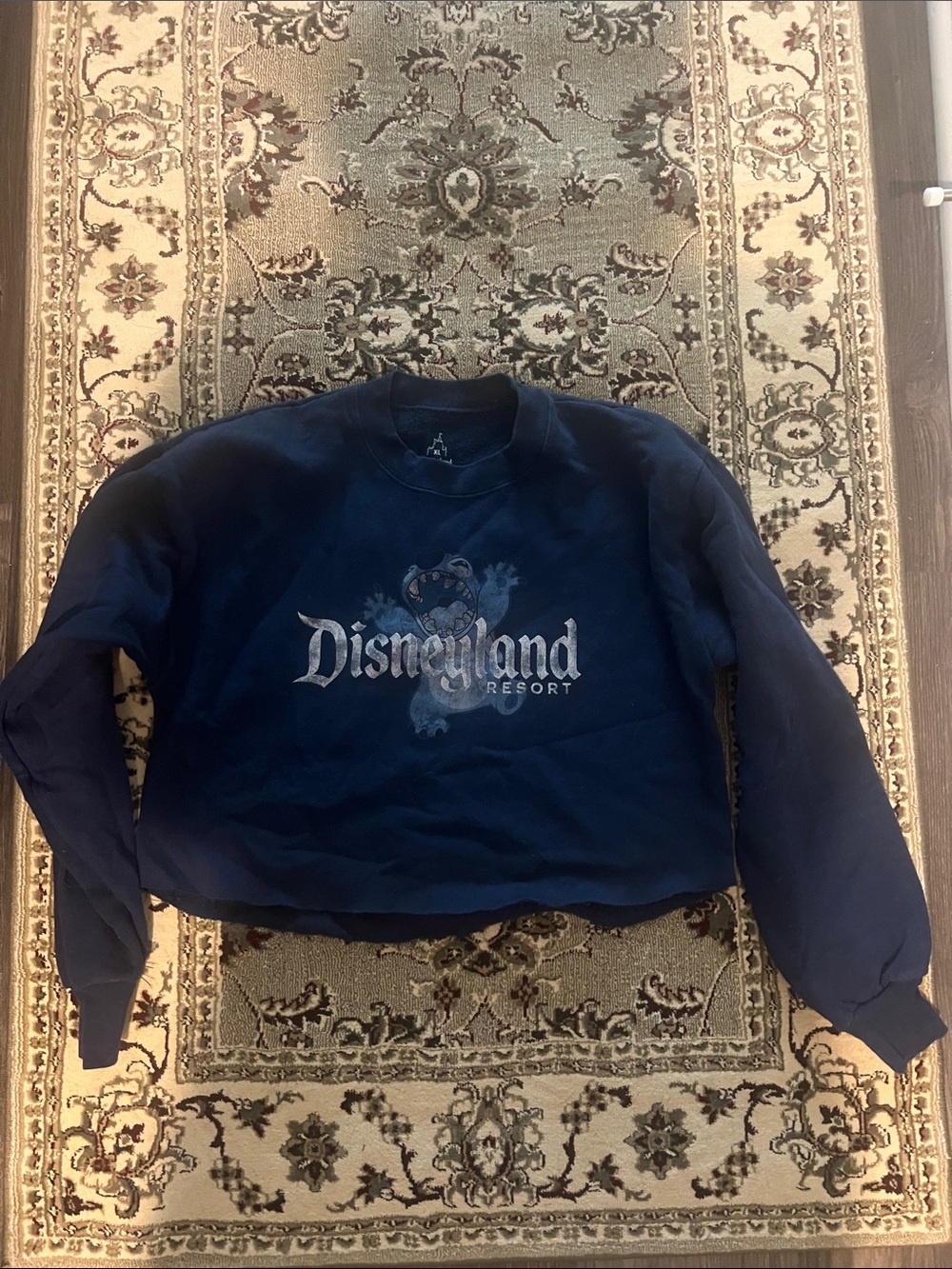 Disney stitch Navy Disneyland Resort Crewneck Sweatshirt with Logo xl